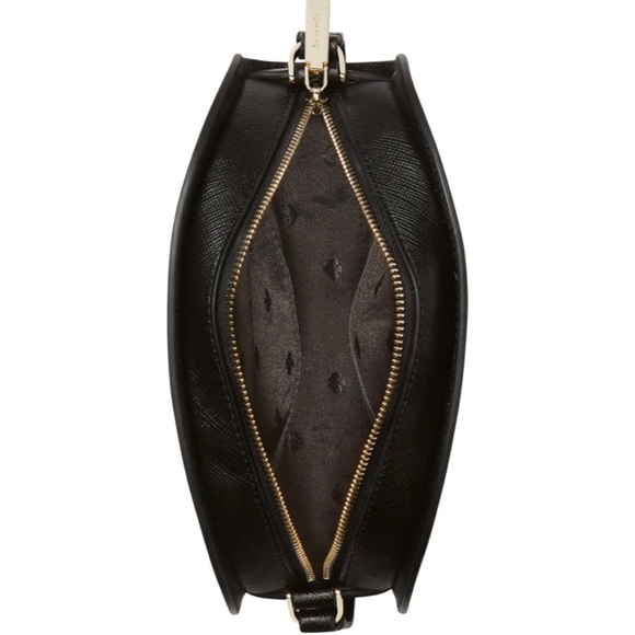 KATE SPADE • Black Perry Saffiano Leather Dome Crossbody Shoulder Bag Satchel - Picture 4 of 5